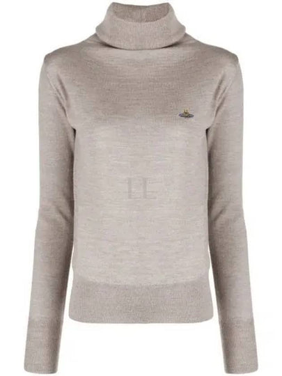 Bea ORB Embroidered Logo Turtleneck Grey - VIVIENNE WESTWOOD - BALAAN 2