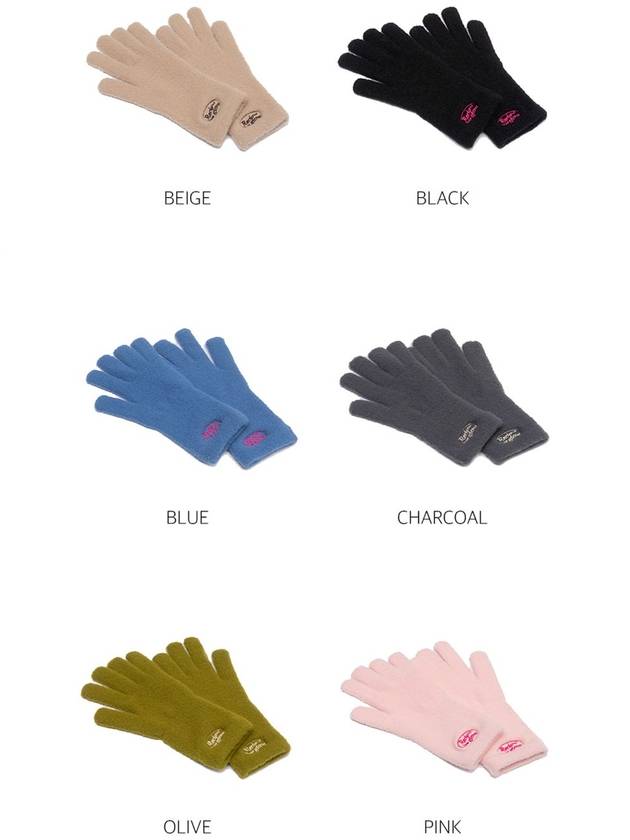 FLUFFY LOGO GLOVE PINK - RECLOW - BALAAN 10