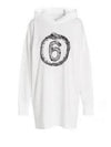 Oversized Cotton Hoodie Mini Dress White - MAISON MARGIELA - BALAAN 1