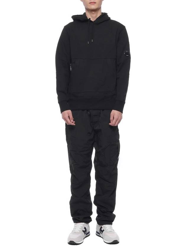 Lens Wappen Pocket Hoodie Black - CP COMPANY - BALAAN 4