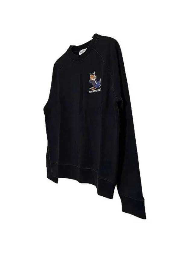 Dressed Fox Print Clean Sweatshirt Black - MAISON KITSUNE - BALAAN 4