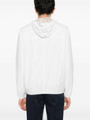 Embroidered Logo Zip-up Hoodie White - BRUNELLO CUCINELLI - BALAAN 4