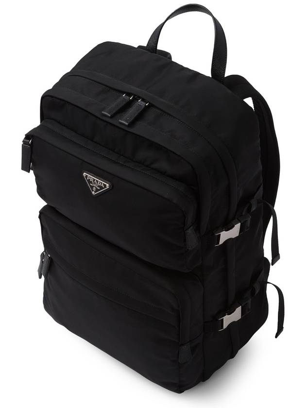 Re-nylon and Saffiano leather backpack black - PRADA - BALAAN 6