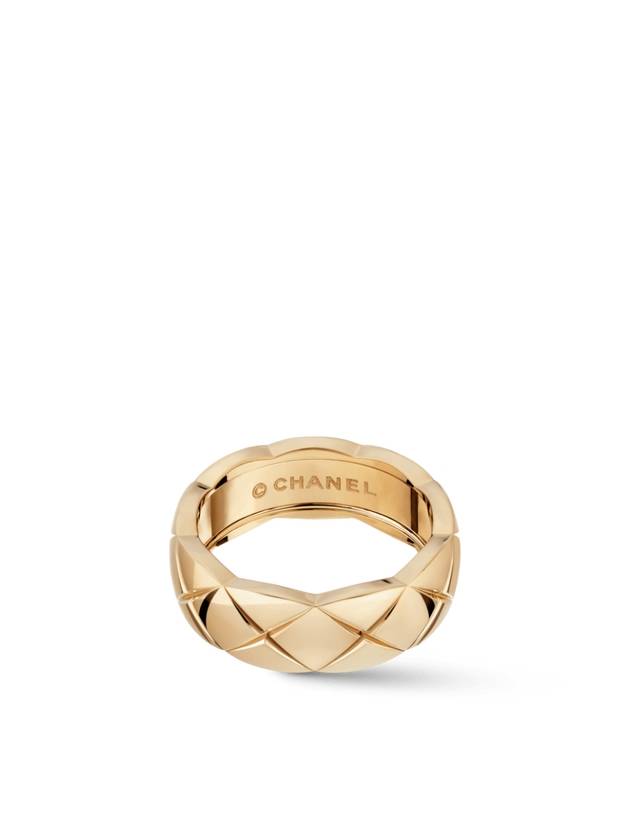 Coco Crush Quilted Motif Small Ring Gold - CHANEL - BALAAN 3