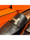 Paris Loafers Goatskin Palladium Noir - HERMES - BALAAN 4