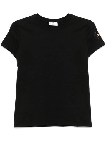 rubberised-logo T-shirt - ELISABETTA FRANCHI - BALAAN 1