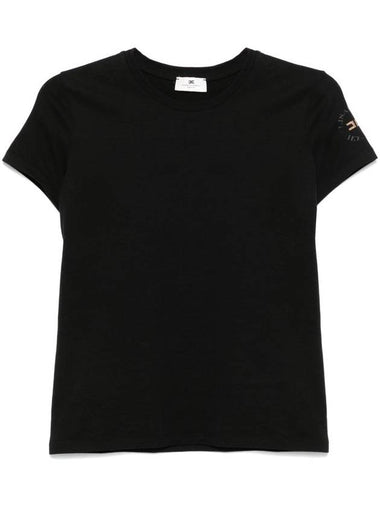 rubberised-logo T-shirt - ELISABETTA FRANCHI - BALAAN 1