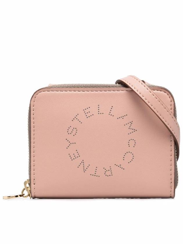 logo strap card wallet powder pink - STELLA MCCARTNEY - BALAAN 2