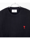 Small Heart Logo Sweatshirt Black - AMI - BALAAN 4