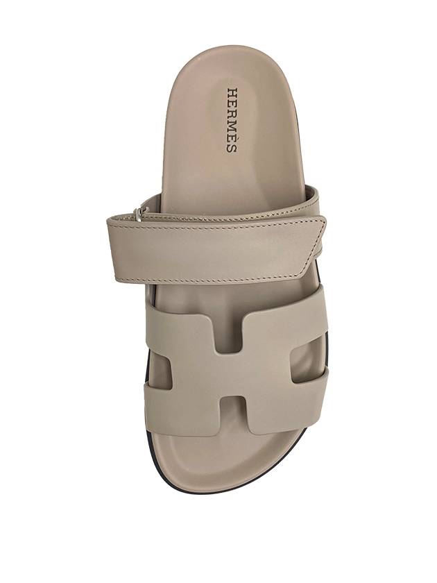 Chypre Calfskin Sandals Beige Mastic - HERMES - BALAAN 6