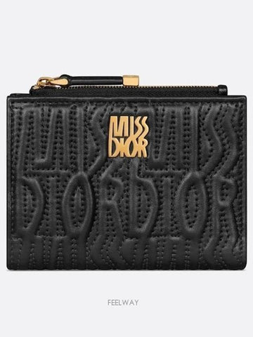 Miss Dior Dahlia Wallet Black Al - DIOR - BALAAN 1