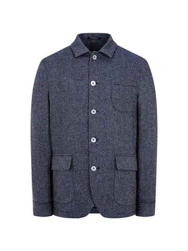 Men s button up wool blend jacket navy 271413 - EMPORIO ARMANI - BALAAN 1