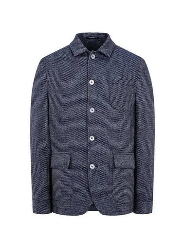 Men s button up wool blend jacket navy 271413 - EMPORIO ARMANI - BALAAN 1