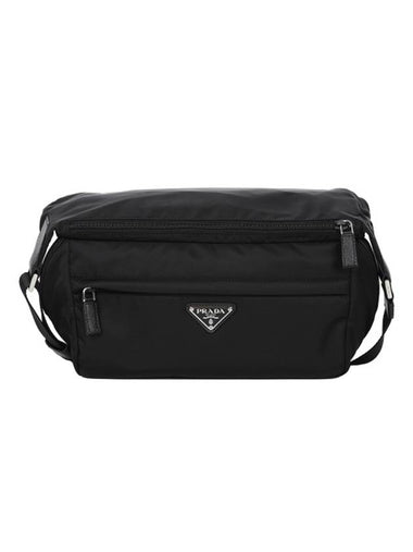 Re-Nylon Saffiano Shoulder Bag Black - PRADA - BALAAN 1