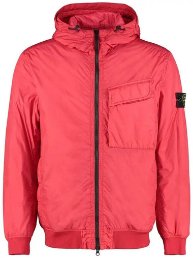 Wappen Patch Nylon Crinklips Hooded Jacket Red - STONE ISLAND - BALAAN 1