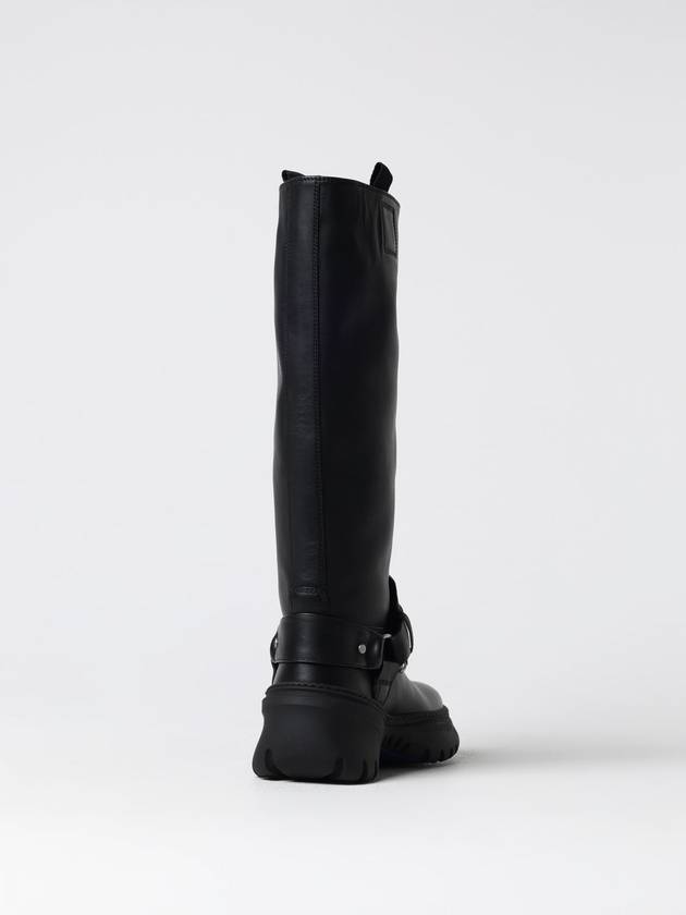 Stomp Leather Long Boots Black - BURBERRY - BALAAN 4