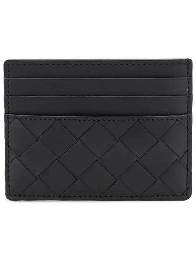 Intrecciato Leather Card Wallet Black - BOTTEGA VENETA - BALAAN 4