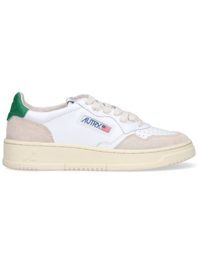 Medalist Suede Green Tab Low Top Sneakers White Beige - AUTRY - BALAAN 2