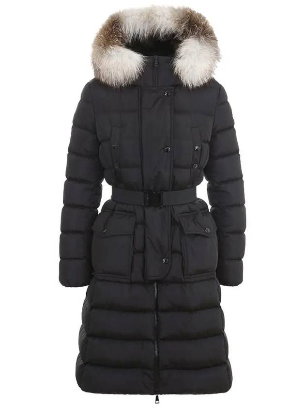 Khloe Long Down Jacket Black - MONCLER - BALAAN 3