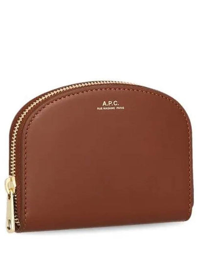 Demi Lune Half Moon Zipper Card Wallet Brown - A.P.C. - BALAAN 2