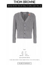 Cable Knitwear Virgin Wool Cardigan Grey - THOM BROWNE - BALAAN 3