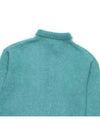 Women's Brushed Superkid Mohair Knit Polo Blue - AURALEE - BALAAN 4