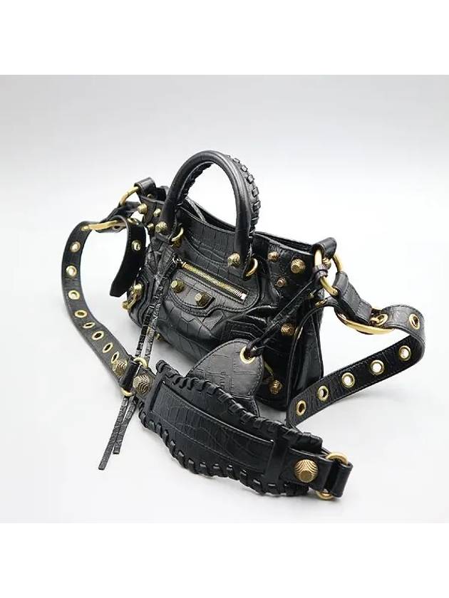 751523 Black gold Neo Cargol small tote bag strap - BALENCIAGA - BALAAN 3