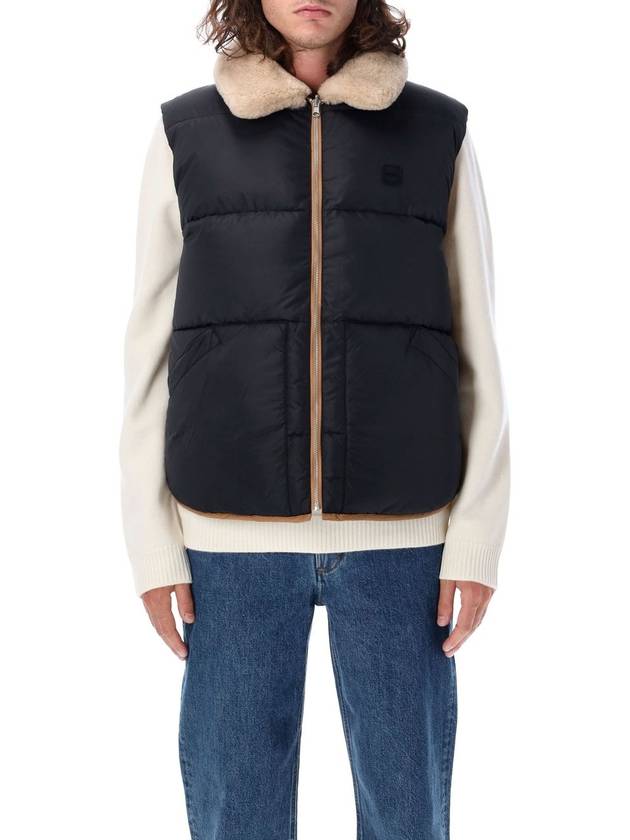 Teddy Puffer Vest Jacket Dark Beige - A.P.C. - BALAAN 5