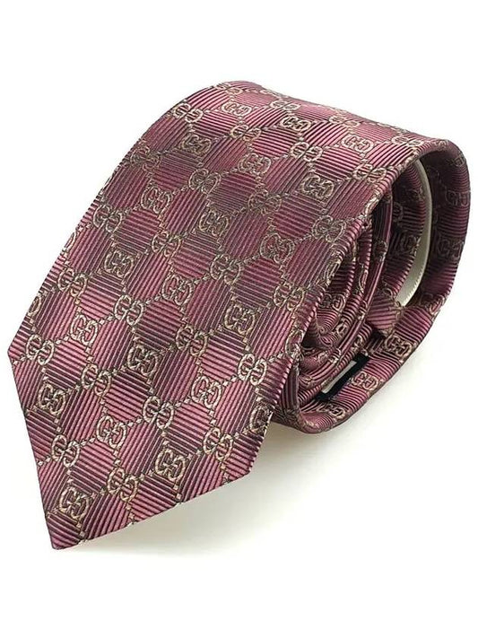 GG Pattern Slim Silk Tie Red - GUCCI - BALAAN 2