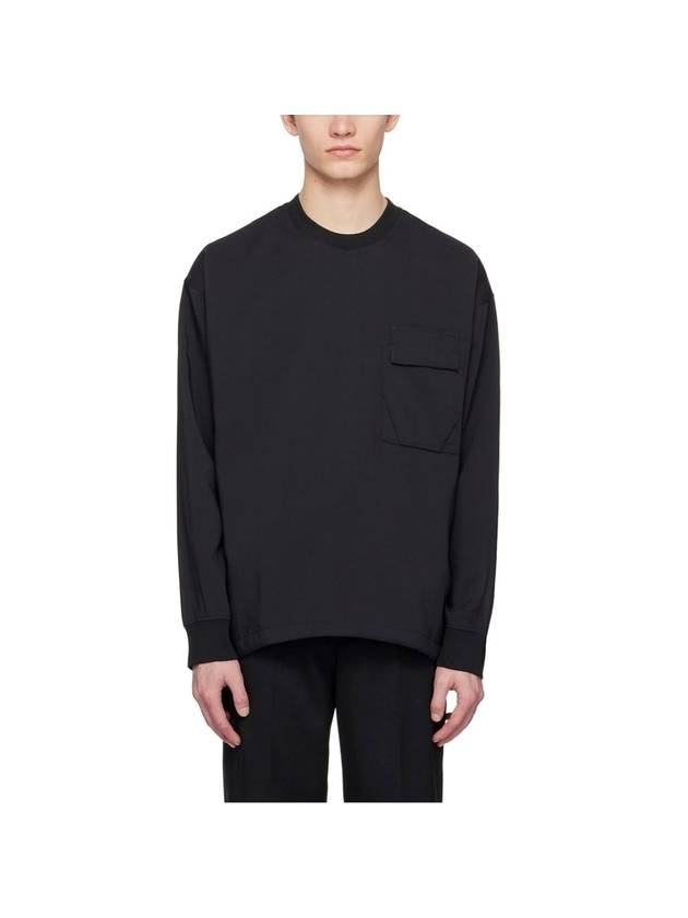 Pocket Sweatshirt Black - SOLID HOMME - BALAAN 1