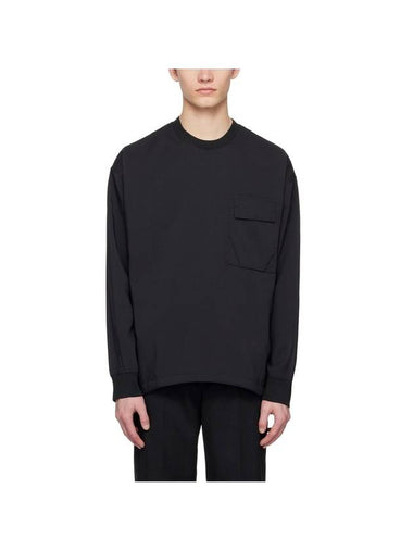 Pocket Sweatshirt Black - SOLID HOMME - BALAAN 1