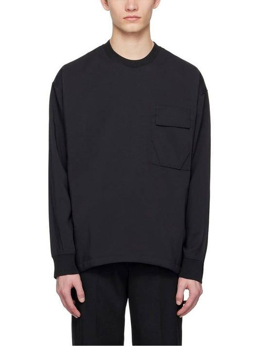 Pocket Sweatshirt Black - SOLID HOMME - BALAAN 1
