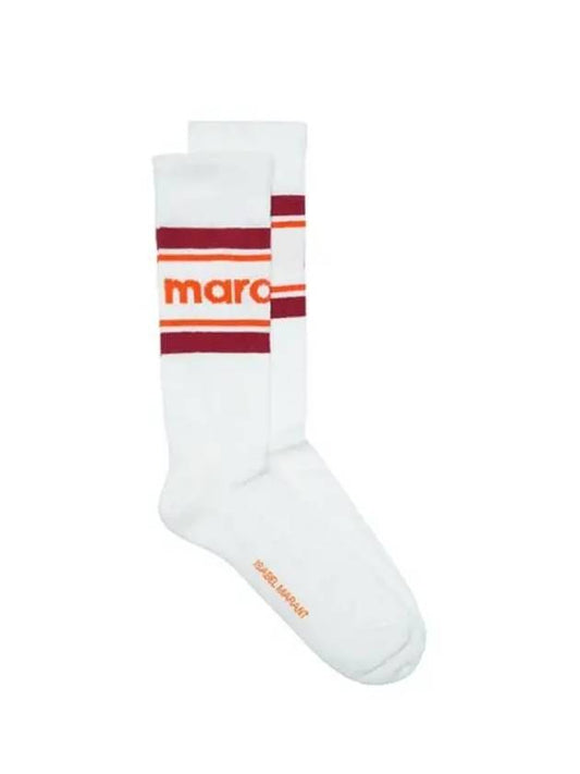 Intarsia striped socks 23PCT003JHA A1C23J 11OR sports socks - ISABEL MARANT - BALAAN 1
