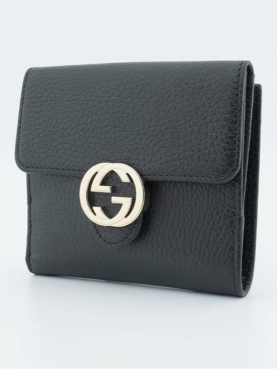 GG Interlocking Half Wallet Black - GUCCI - BALAAN 2