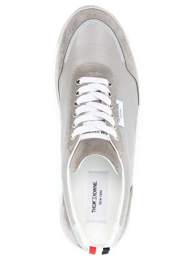 Vitello Alumni Trainer Caprede Low Top Sneakers Grey - THOM BROWNE - BALAAN 6