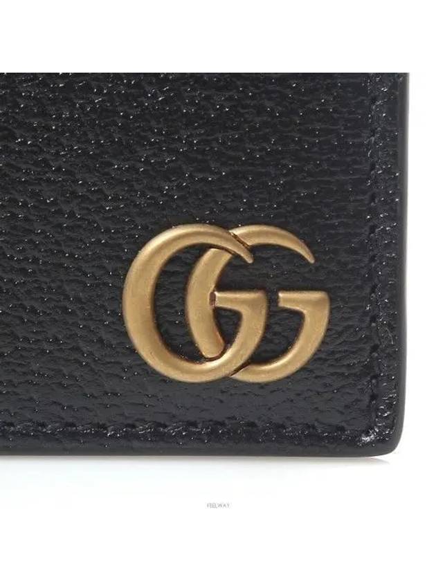 GG Marmont Leather Card Wallet Black - GUCCI - BALAAN 5