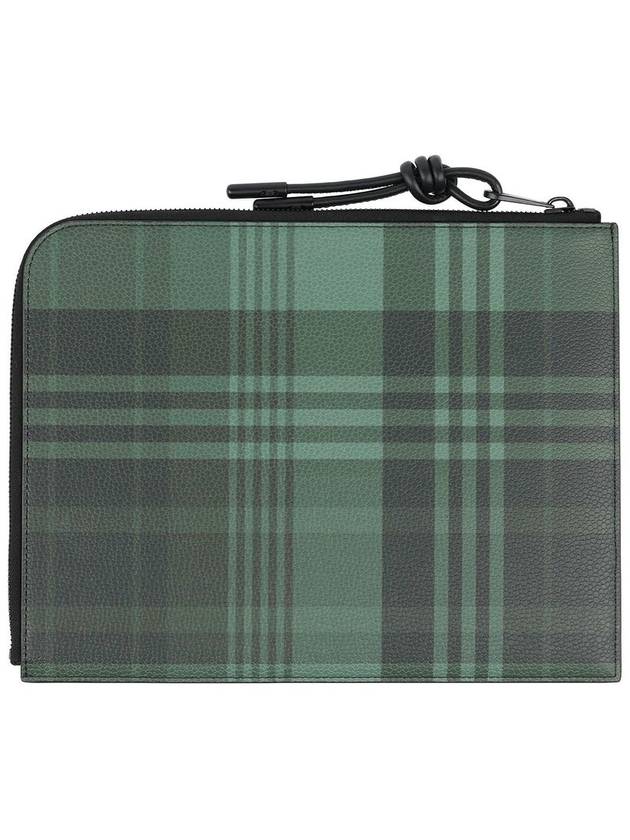 green tartan check clutch - MULBERRY - BALAAN 5