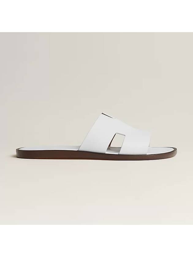 Izmir Leather Slippers Blanc - HERMES - BALAAN 4