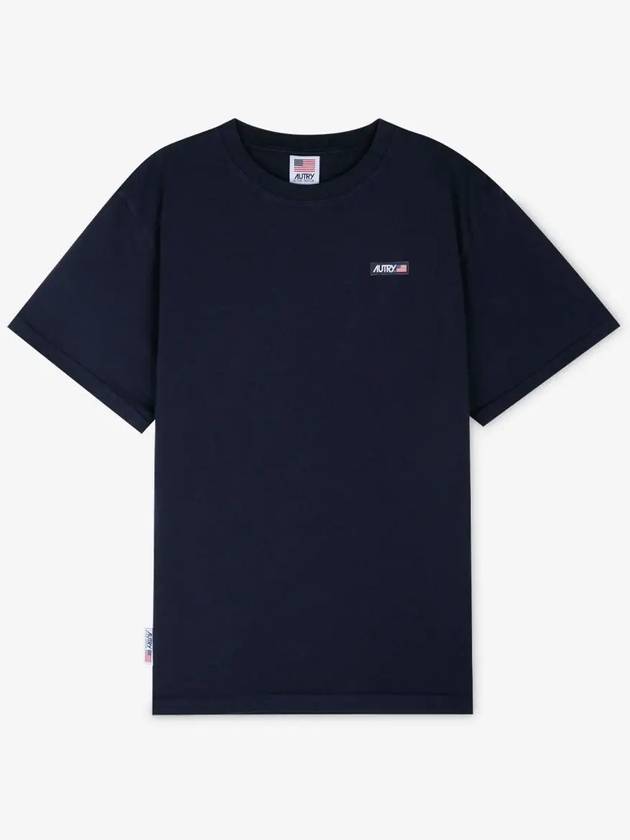 Iconic Logo Short Sleeve T-Shirt Navy - AUTRY - BALAAN 3