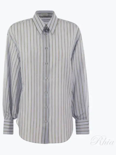 Monilli Striped Long Sleeve Shirt Blue - BRUNELLO CUCINELLI - BALAAN 2