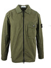 Men's Waffen Patch Chest Pocket Shirt Jacket Khaki - STONE ISLAND - BALAAN.