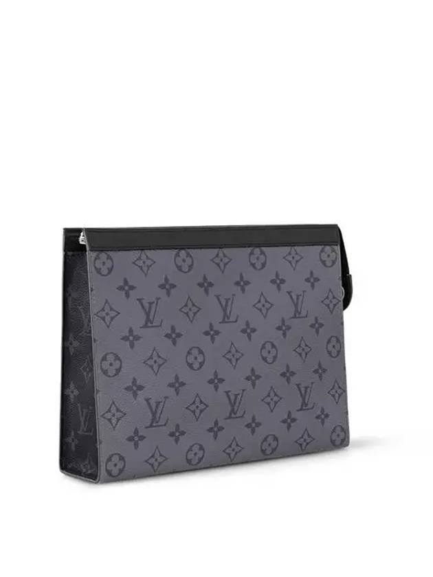 Monogram Eclipse Reverse Pochette Voyage MM Pouch Bag Grey - LOUIS VUITTON - BALAAN 3