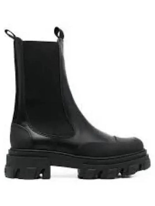 Leather Chelsea Boots Black - GANNI - BALAAN 2