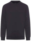 Diagonal Raised Fleece Lens Sweatshirt Black - CP COMPANY - BALAAN 2