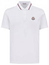 Logo Patch Polo Shirt White - MONCLER - BALAAN 2