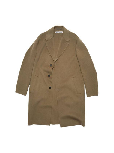 Men's Button Up Single Breasted Coat Khaki Green - ACNE STUDIOS - BALAAN 1