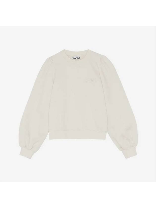 Women's Software Isoli Puff Shoulder Sweatshirt White - GANNI - BALAAN 3