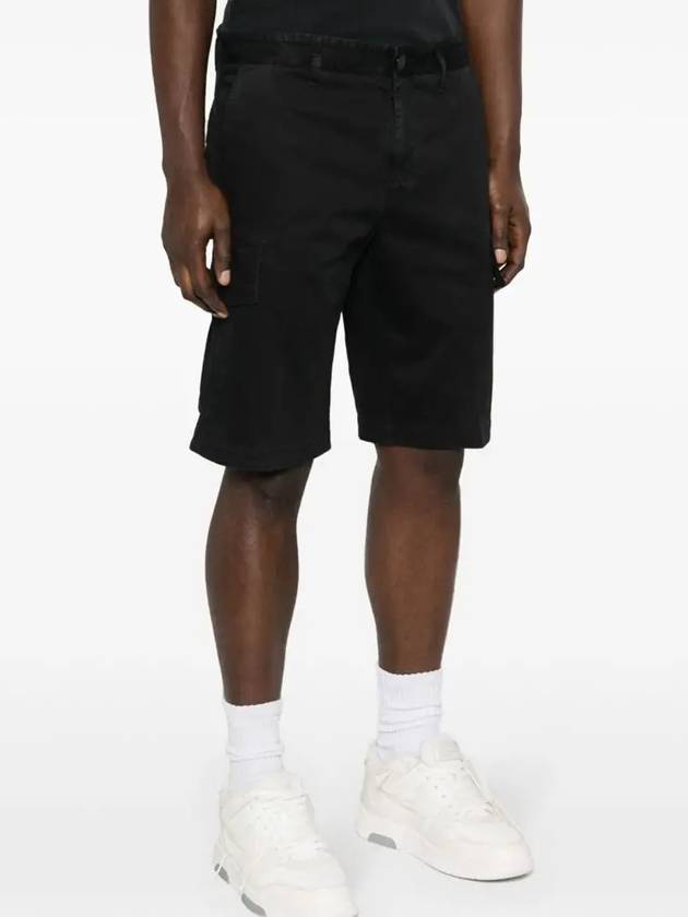 Compass Badge Cargo Shorts Black - STONE ISLAND - BALAAN 4