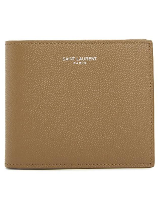 East West Leather Half Wallet Teak Wood - SAINT LAURENT - BALAAN 2