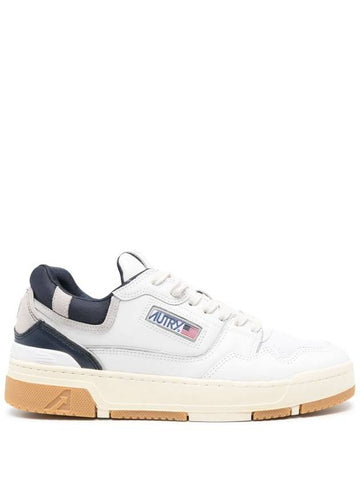 Autry Sneakers Clc In White And Blue Leather - AUTRY - BALAAN 1